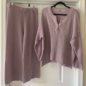 Free People Lilac Hailee Sweater Set - size S